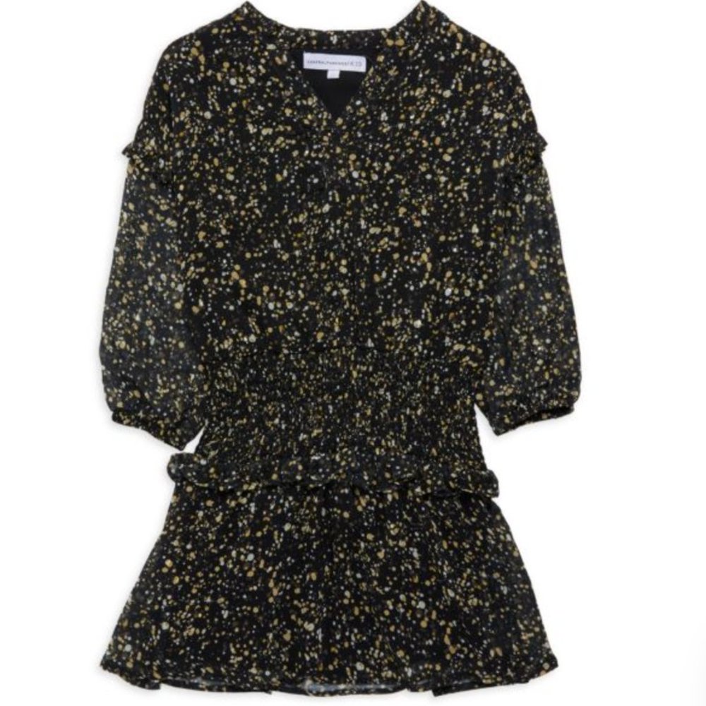 NWT Central Park West Kid Girl's Splatter Print Smocked Dress Size 10-12